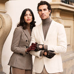 Alessa (cordovan) - classic Italian lambskin leather driving gloves- Fratelli Orsini - Luxury Leather Gloves - Handmade in Italy - 4