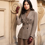 Alessa (cordovan) - classic Italian lambskin leather driving gloves- Fratelli Orsini - Luxury Leather Gloves - Handmade in Italy - 3