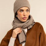 Milano (brown) - 100% cashmere ribbed beanie (unisex)- Fratelli Orsini - Luxury Beanie - Handmade in Italy - 9