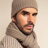 Milano (brown) - 100% cashmere ribbed beanie (unisex)- Fratelli Orsini - Luxury Beanie - Handmade in Italy - 10