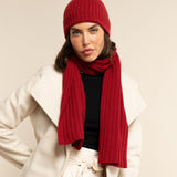 Milano (red) - 100% cashmere ribbed beanie (unisex) - Fratelli Orsini - Luxury Beanie - Handmade in Italy - 7