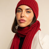 Milano (red) - 100% cashmere ribbed beanie (unisex) - Fratelli Orsini - Luxury Beanie - Handmade in Italy - 9