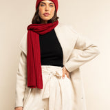 Milano (red) - 100% cashmere ribbed beanie (unisex) - Fratelli Orsini - Luxury Beanie - Handmade in Italy - 14
