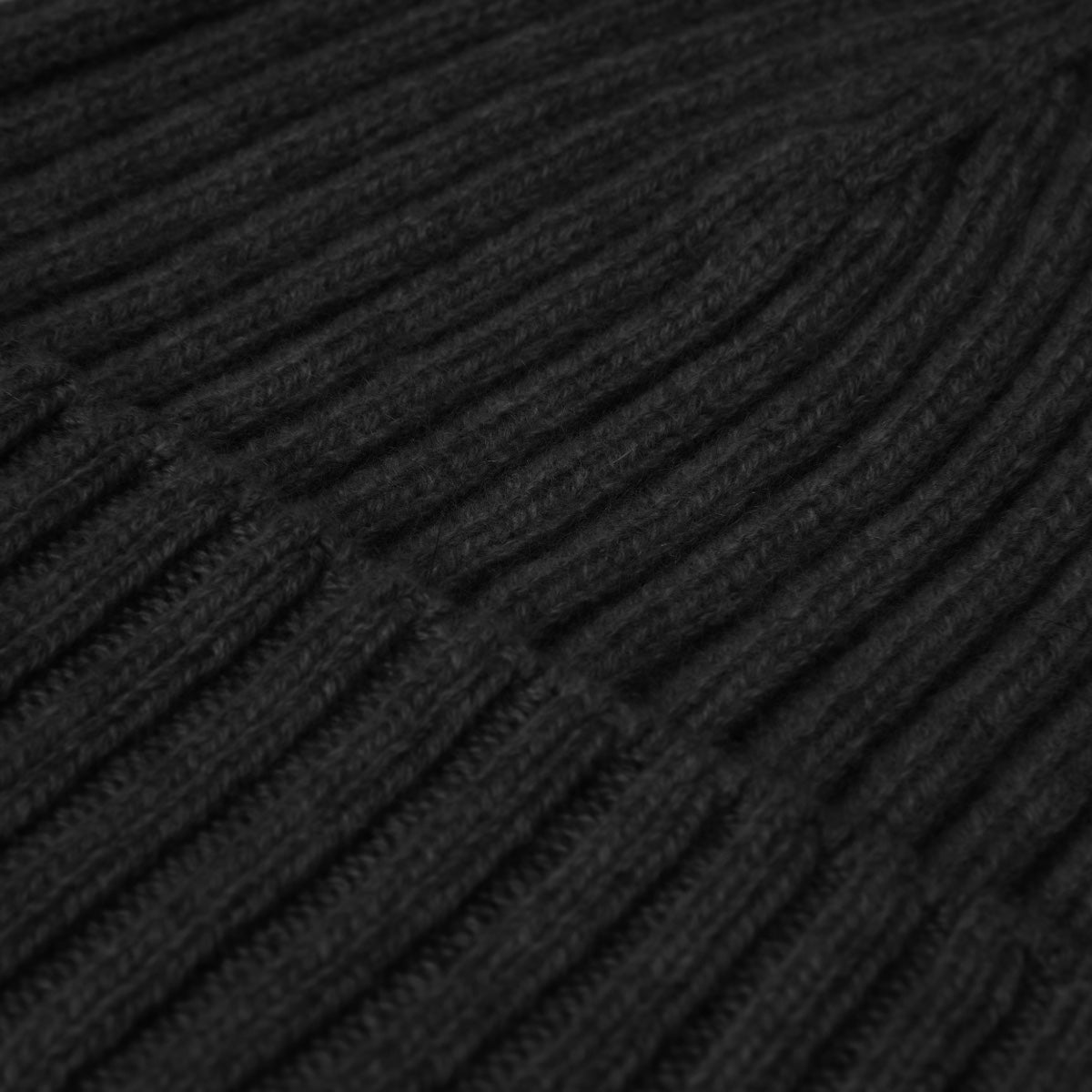 Milano (black) - 100% cashmere ribbed beanie (unisex)- Fratelli Orsini - Luxury Beanie - Handmade in Italy - 3