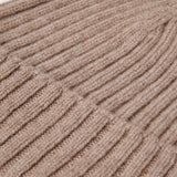 Milano (brown) - 100% cashmere ribbed beanie (unisex)- Fratelli Orsini - Luxury Beanie - Handmade in Italy - 3