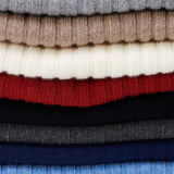 100% cashmere ribbed beanie (unisex)- Fratelli Orsini - Luxury Beanie - Handmade in Italy - 2