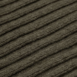 Napoli (dark green) - 100% cashmere ribbed scarf (unisex) - Fratelli Orsini - Luxury Cashmere Scarf - Handmade in Italy - 2