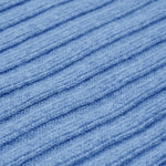 Napoli (light blue) - 100% cashmere ribbed scarf (unisex) - Fratelli Orsini - Luxury Cashmere Scarf - Handmade in Italy - 2
