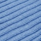 Napoli (light blue) - 100% cashmere ribbed scarf (unisex) - Fratelli Orsini - Luxury Cashmere Scarf - Handmade in Italy - 2