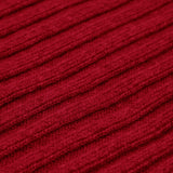 Napoli (red) - 100% cashmere ribbed scarf (unisex) - Fratelli Orsini - Luxury Cashmere Scarf - Handmade in Italy - 2