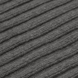 Napoli (dark grey) - 100% cashmere ribbed scarf (unisex) - Fratelli Orsini - Luxury Cashmere Scarf - Handmade in Italy - 2
