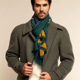 Edoardo (dark green) - soft and lightweight Italian scarf from 100% wool - Fratelli Orsini - Luxury Italian Scarf - Handmade in Italy - 2