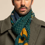 Edoardo (dark green) - soft and lightweight Italian scarf from 100% wool - Fratelli Orsini - Luxury Italian Scarf - Handmade in Italy - 8