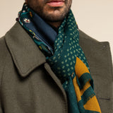 Edoardo (dark green) - soft and lightweight Italian scarf from 100% wool - Fratelli Orsini - Luxury Italian Scarf - Handmade in Italy - 10