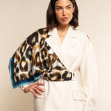 Bruna (blue)- soft and lightweight Italian foulard from pure silk - Fratelli Orsini - Luxury Italian Scarf - Handmade in Italy - 7