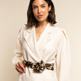 Bruna (blue)- soft and lightweight Italian foulard from pure silk - Fratelli Orsini - Luxury Italian Scarf - Handmade in Italy - 8