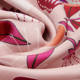 Bruna (pink)- soft and lightweight Italian foulard from pure silk - Fratelli Orsini - Luxury Italian Scarf - Handmade in Italy - 4