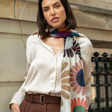 Evelina (yellow) - soft and lightweight Italian scarf from premium wool - Fratelli Orsini - Luxury Italian Scarf - Handmade in Italy - 6