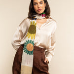 Evelina (yellow) - soft and lightweight Italian scarf from premium wool - Fratelli Orsini - Luxury Italian Scarf - Handmade in Italy - 8