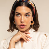Fiorella (red/blue) - soft and lightweight Italian foulard from pure silk - Fratelli Orsini - Luxury Italian Scarf - Handmade in Italy - 10