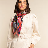 Giorgia (green/pink) - soft and lightweight Italian foulard from pure silk - Fratelli Orsini - Luxury Italian Scarf - Handmade in Italy - 6