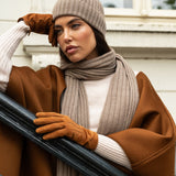 Napoli (brown) - 100% cashmere ribbed scarf (unisex) - Fratelli Orsini - Luxury Cashmere Scarf - Handmade in Italy - 8
