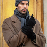 Napoli (dark grey) - 100% cashmere ribbed scarf (unisex) - Fratelli Orsini - Luxury Cashmere Scarf - Handmade in Italy - 13