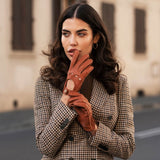 Maria (brown) - Italian driving gloves made of American deerskin leather - Fratelli Orsini - Luxury Driving Gloves - Handmade in Italy - 3