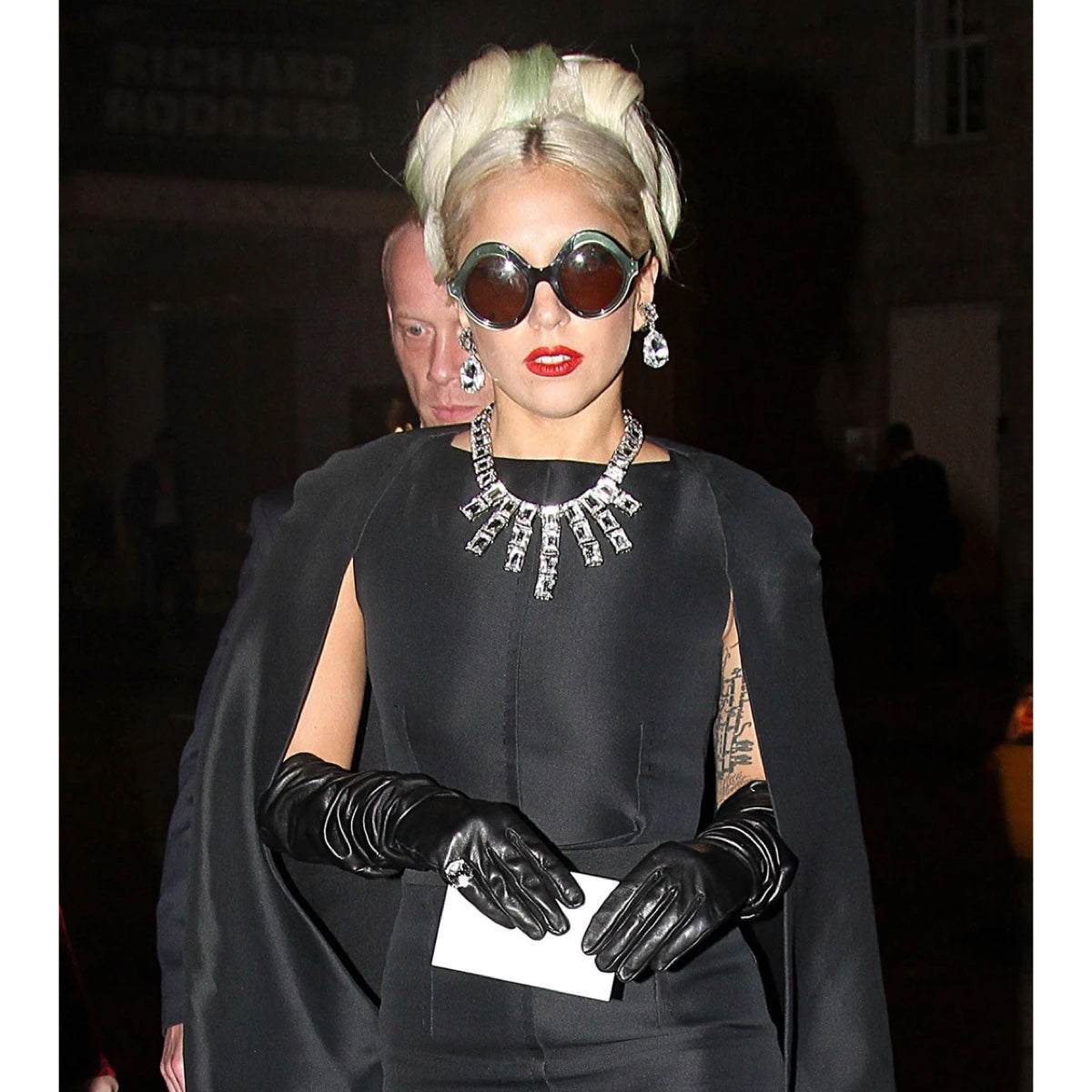 Lucia (black) - Italian unlined 12-button length leather opera gloves - Fratelli Orsini - Luxury Leather Gloves - Handmade in Italy - 8