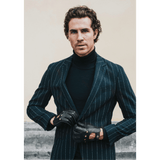 Leonardo (black) - Italian driving gloves made of American deerskin leather - Fratelli Orsini - Luxury Driving Gloves - Handmade in Italy - 3