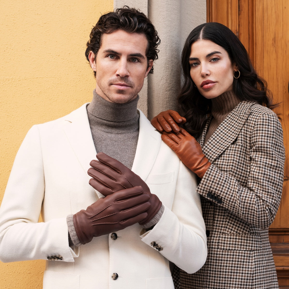 Lorenzo (brown) - Italian gloves made of American deerskin leather with cashmere lining - Fratelli Orsini - Luxury Leather Gloves - Handmade in Italy - 9