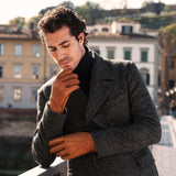 Antonio (brown) - Italian peccary leather gloves with cashmere lining - Fratelli Orsini - Luxury Leather Gloves - Handmade in Italy - 4