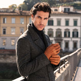 Antonio (brown) - Italian peccary leather gloves with cashmere lining - Fratelli Orsini - Luxury Leather Gloves - Handmade in Italy - 6