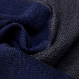 Romeo (blue/grey) - warm and soft scarf from 100% wool - Fratelli Orsini - Luxury Wool Scarf - Handmade in Italy - 3
