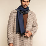 Romeo (blue/grey) - warm and soft scarf from 100% wool - Fratelli Orsini - Luxury Wool Scarf - Handmade in Italy - 5