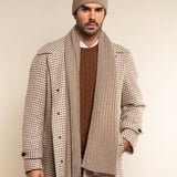 Napoli (brown) - 100% cashmere ribbed scarf (unisex) - Fratelli Orsini - Luxury Cashmere Scarf - Handmade in Italy - 9