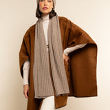 Napoli (brown) - 100% cashmere ribbed scarf (unisex) - Fratelli Orsini - Luxury Cashmere Scarf - Handmade in Italy - 12