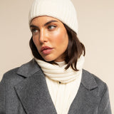 Napoli (cream) - 100% cashmere ribbed scarf (unisex) - Fratelli Orsini - Luxury Cashmere Scarf - Handmade in Italy - 9