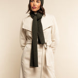 Napoli (dark green) - 100% cashmere ribbed scarf (unisex) - Fratelli Orsini - Luxury Cashmere Scarf - Handmade in Italy - 9