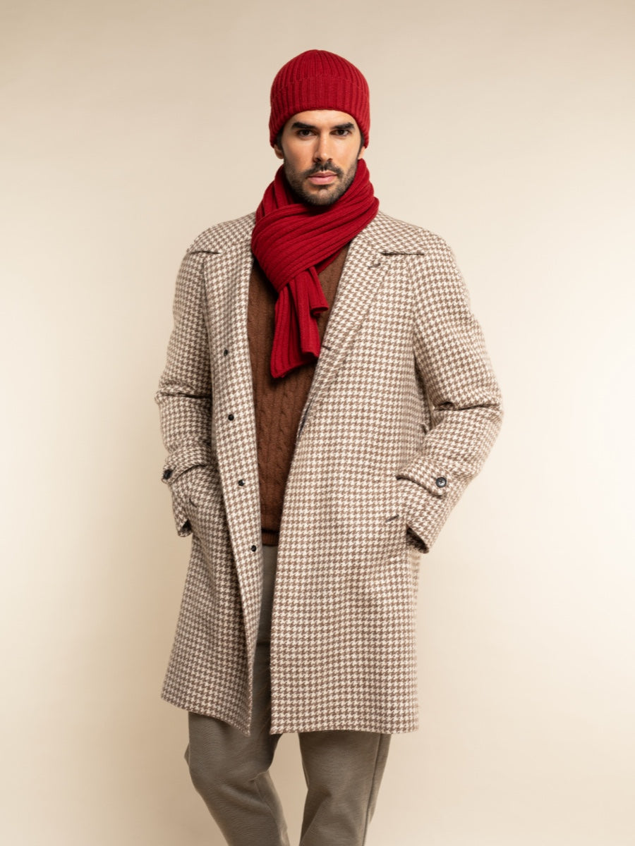 Napoli (red) - 100% cashmere ribbed scarf (unisex) - Fratelli Orsini - Luxury Cashmere Scarf - Handmade in Italy - 16
