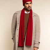 Napoli (red) - 100% cashmere ribbed scarf (unisex) - Fratelli Orsini - Luxury Cashmere Scarf - Handmade in Italy - 10