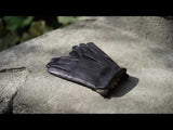Women's Black Leather Gloves Natural Rabbit Fur - Luxury Leather Gloves - Handmade in Italy - Fratelli Orsini 7