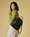 Martina (black) - Italian calf leather women's backpack