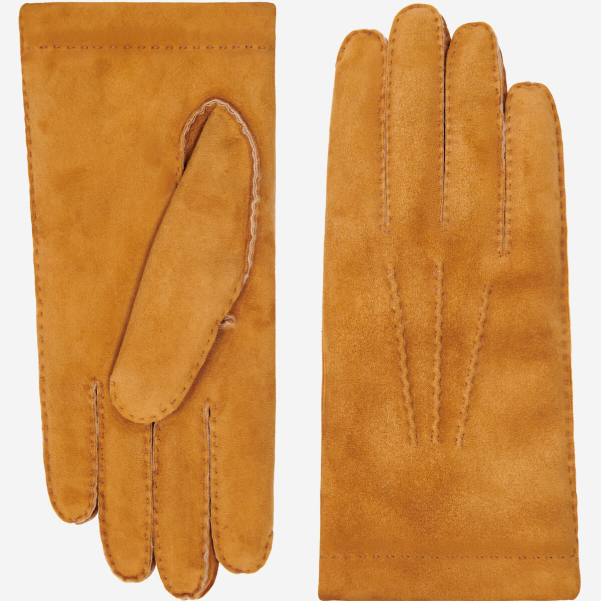 Beatrice  - Italian suede leather gloves with luxurious natural sheep fur lining- Fratelli Orsini - Luxury Leather Gloves - Handmade in Italy - 1