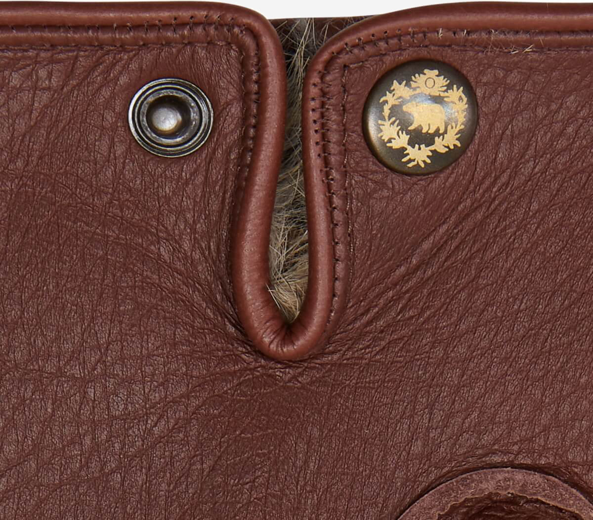Diego - Italian gloves made of American deerskin leather with rabbit fur lining - Fratelli Orsini - Luxury Leather Gloves - Handmade in Italy - 4