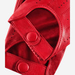 Alessa (red) - classic Italian lambskin leather driving gloves - Fratelli Orsini - Luxury Leather Gloves - Handmade in Italy - 3