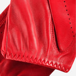 Alessa (red) - classic Italian lambskin leather driving gloves - Fratelli Orsini - Luxury Leather Gloves - Handmade in Italy - 4