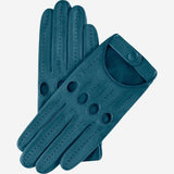 Alessa (turquoise) - classic Italian lambskin leather driving gloves - Fratelli Orsini - Luxury Leather Gloves - Handmade in Italy - 1