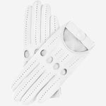 Alessa (white) - classic Italian lambskin leather driving gloves - Fratelli Orsini - Luxury Leather Gloves - Handmade in Italy - 1