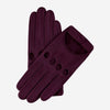 Alessa (berry) - Classic Italian lambskin leather driving gloves